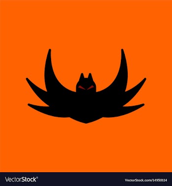 Flat icon on background halloween bat vector image
