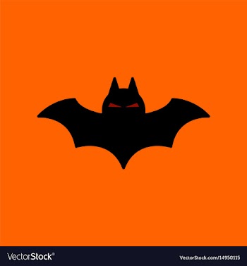 Flat icon on background halloween bat vector image