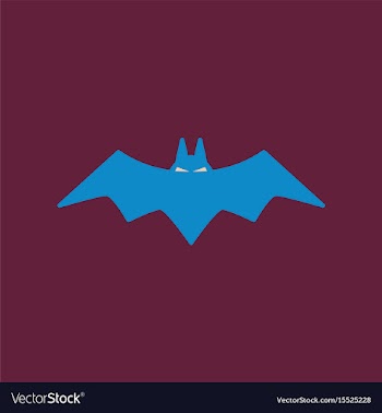 Flat icon on background halloween bat vector image
