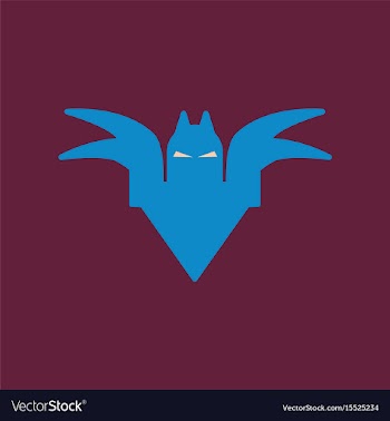 Flat icon on background halloween bat vector image