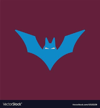 Flat icon on background halloween bat vector image
