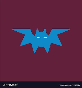 Flat icon on background halloween bat vector image