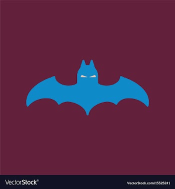 Flat icon on background halloween bat vector image