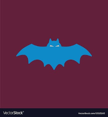 Flat icon on background halloween bat vector image