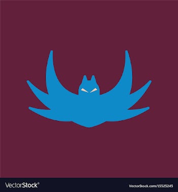 Flat icon on background halloween bat vector image