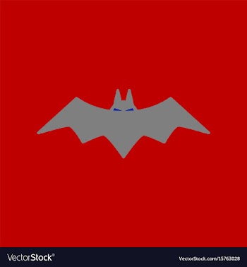 Flat icon on background halloween bat vector image