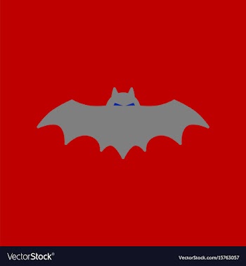 Flat icon on background halloween bat vector image