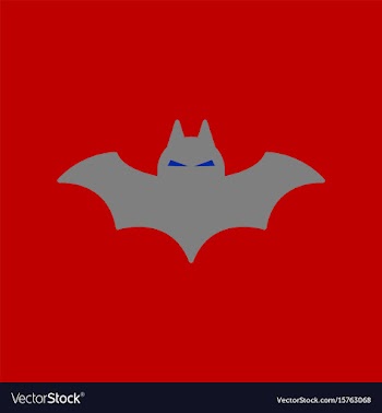 Flat icon on background halloween bat vector image