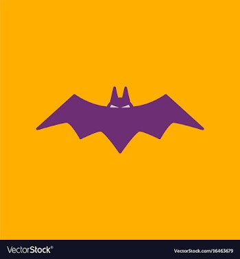 Flat icon on background halloween bat vector image