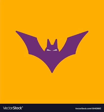 Flat icon on background halloween bat vector image