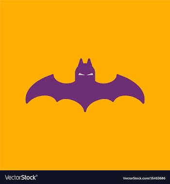 Flat icon on background halloween bat vector image