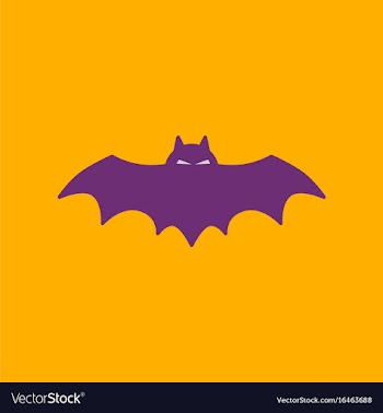 Flat icon on background halloween bat vector image