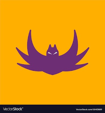 Flat icon on background halloween bat vector image