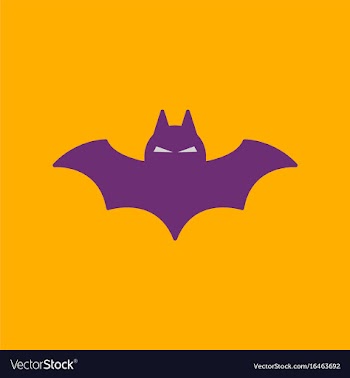 Flat icon on background halloween bat vector image