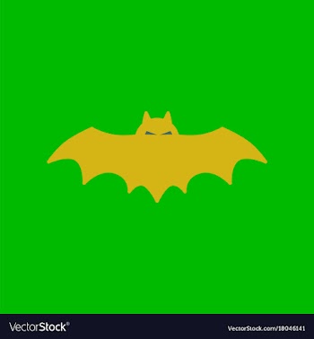 Flat icon on background halloween bat vector image