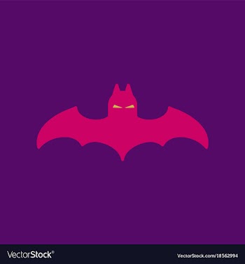 Flat icon on background halloween bat vector image