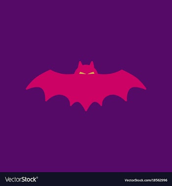Flat icon on background halloween bat vector image