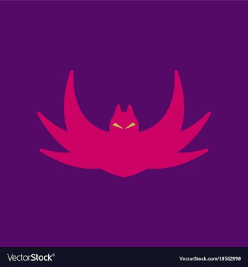 Flat icon on background halloween bat vector image