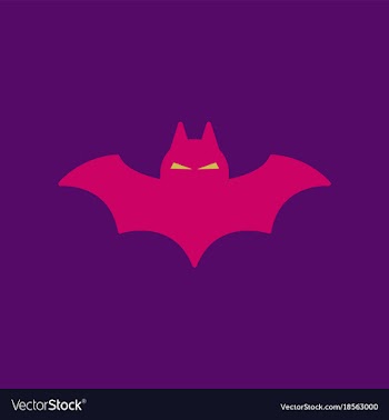 Flat icon on background halloween bat vector image