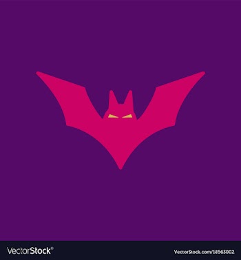 Flat icon on background halloween bat vector image