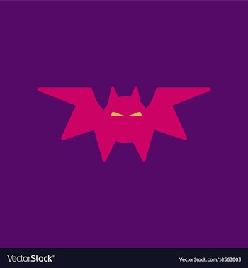 Flat icon on background halloween bat vector image