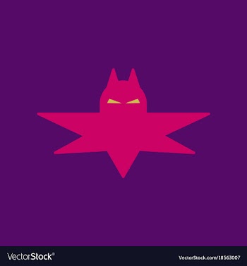 Flat icon on background halloween bat vector image