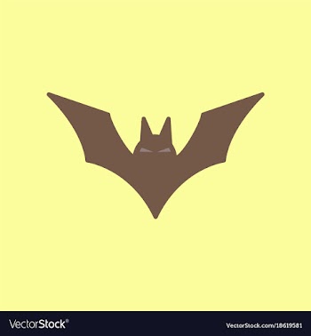Flat icon on background halloween bat vector image