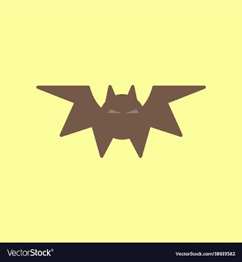Flat icon on background halloween bat vector image