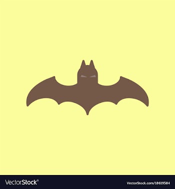 Flat icon on background halloween bat vector image