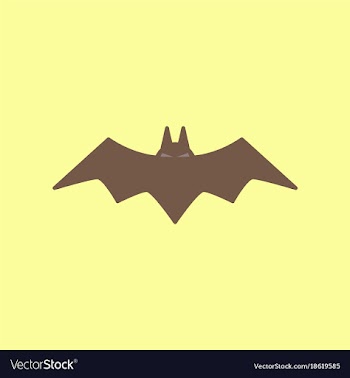 Flat icon on background halloween bat vector image