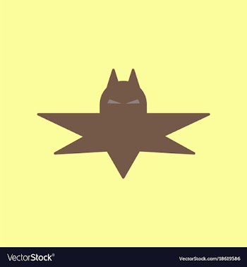Flat icon on background halloween bat vector image