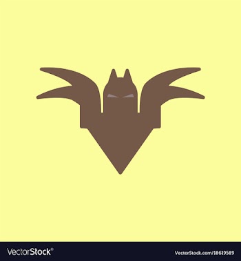 Flat icon on background halloween bat vector image