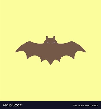 Flat icon on background halloween bat vector image