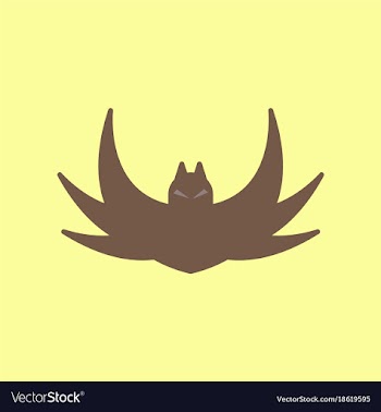 Flat icon on background halloween bat vector image