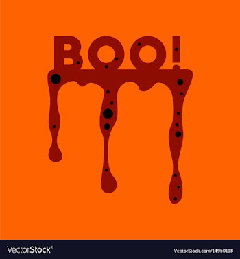Flat icon on background halloween boo vector image
