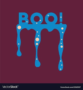 Flat icon on background halloween boo vector image