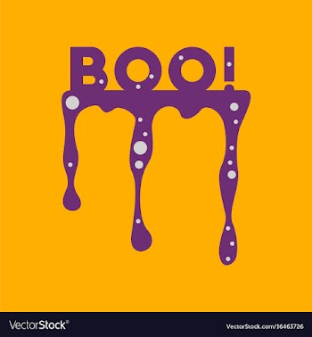 Flat icon on background halloween boo vector image