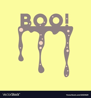 Flat icon on background halloween boo vector image