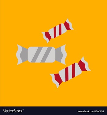 Flat icon on background halloween candies vector image