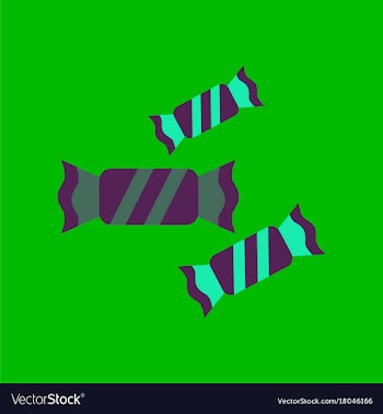 Flat icon on background halloween candies vector image