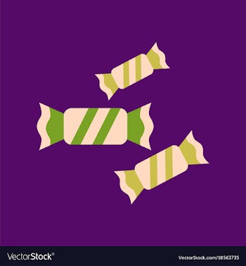 Flat icon on background halloween candies vector image