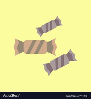 Flat icon on background halloween candies vector image