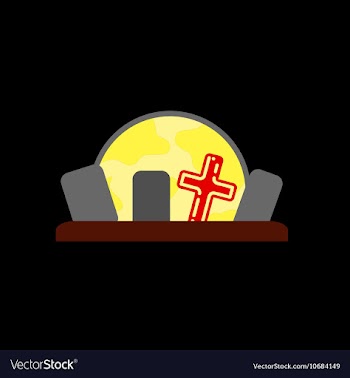 Flat icon on background halloween cemetery Full vector image
