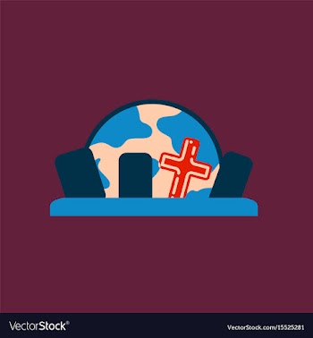 Flat icon on background halloween cemetery full vector image