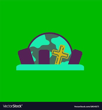 Flat icon on background halloween cemetery full vector image