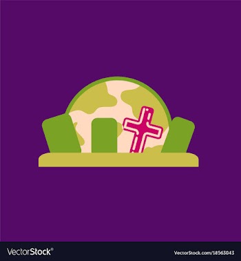 Flat icon on background halloween cemetery full vector image