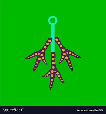 Flat icon on background halloween chicken feet vector image