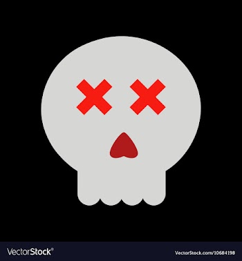 Flat icon on background halloween emotion skull vector image