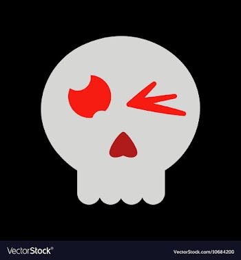 Flat icon on background halloween emotion skull vector image