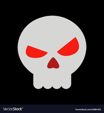 Flat icon on background halloween emotion skull vector image